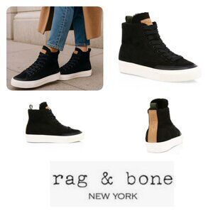 rag & bone Shearling High-Top Sneakers Size EU 38/US 7.5